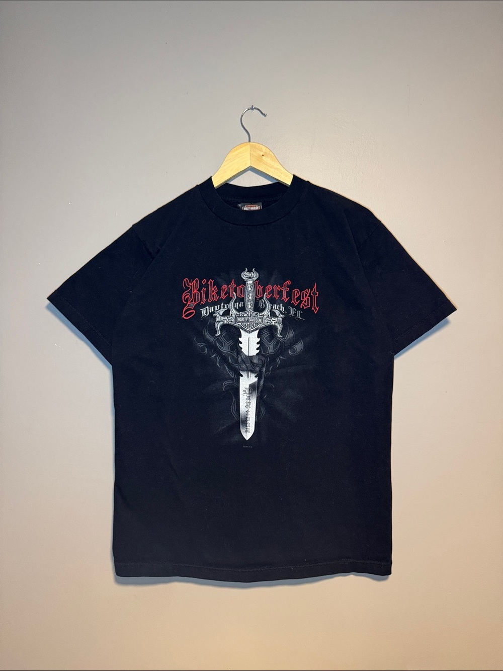 Vintage Biketoberfest Harley Davidson Dagger T-Shirt / Medium / 2004